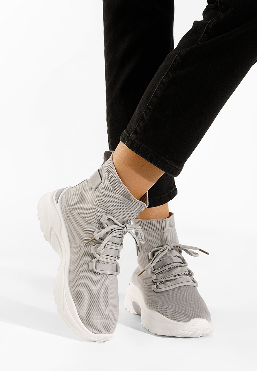 Sneakers donna alte grigio Loving