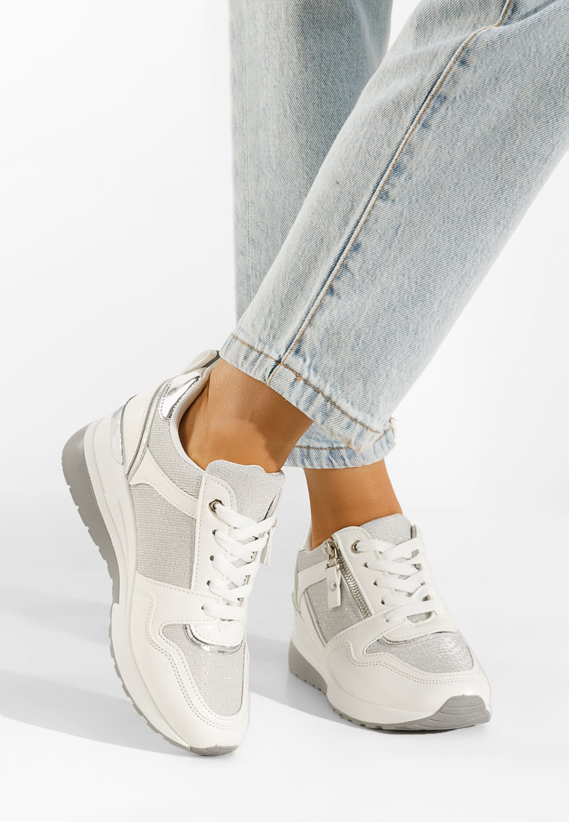 Sneakers con zeppa Rafina V2 bianchi