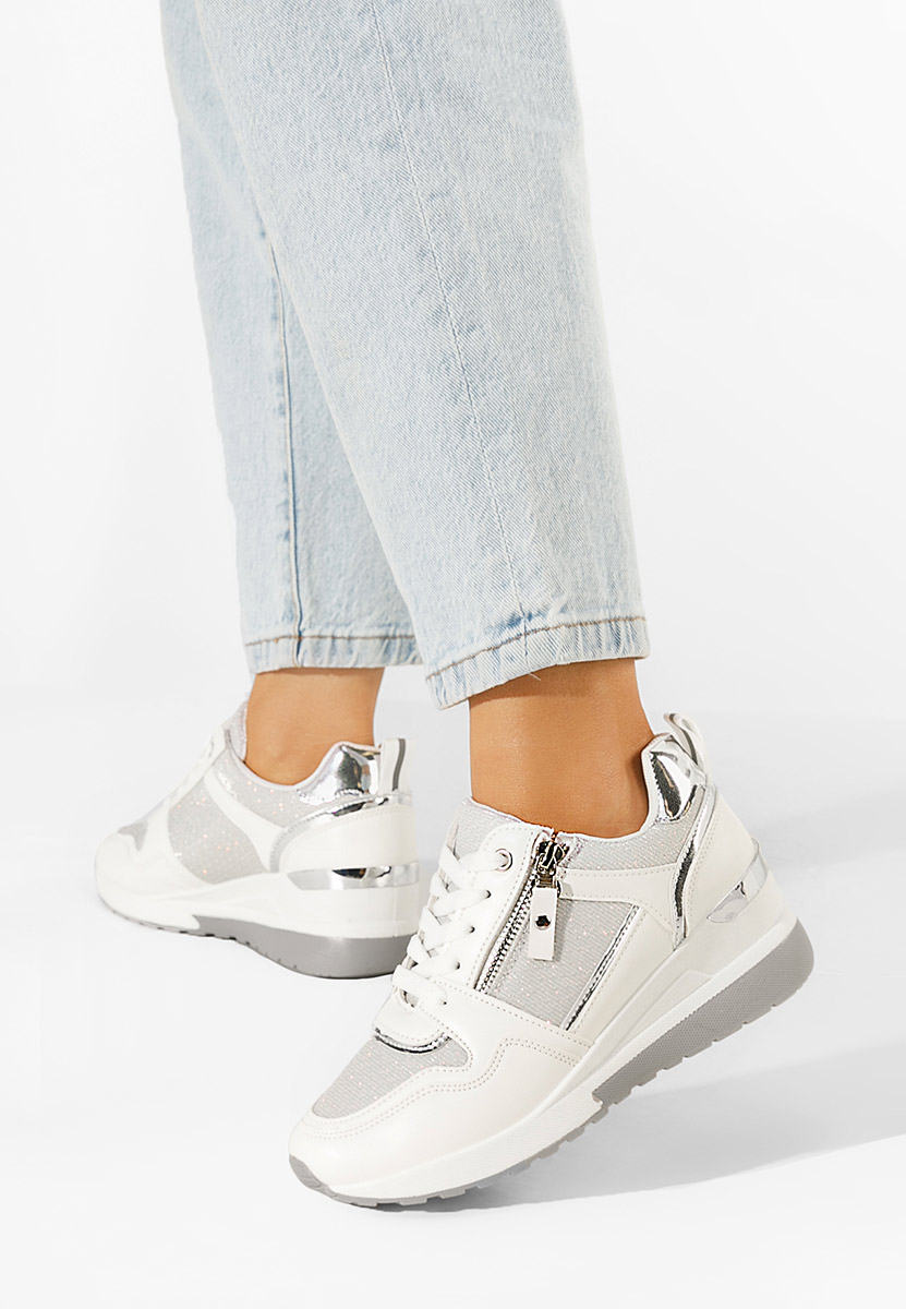 Sneakers con zeppa Rafina V2 bianchi