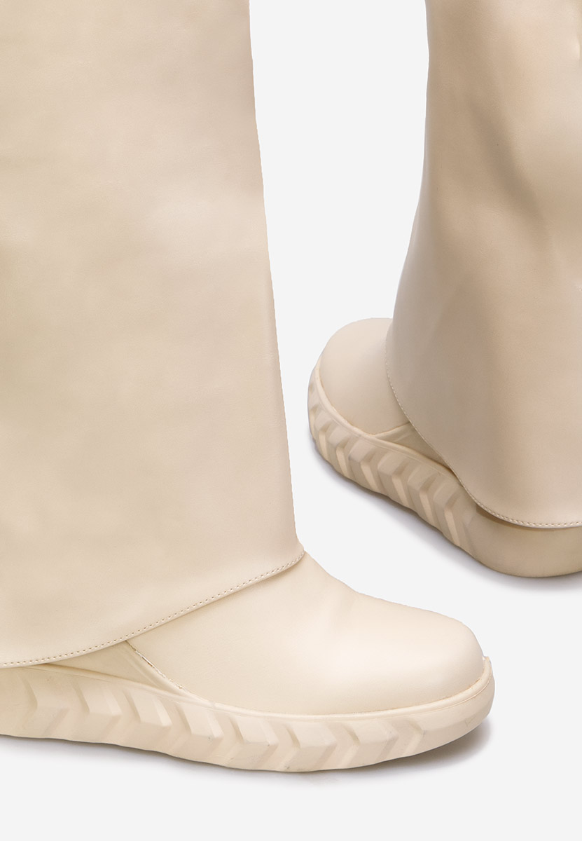 Stivali zeppa interna Beige Ipira