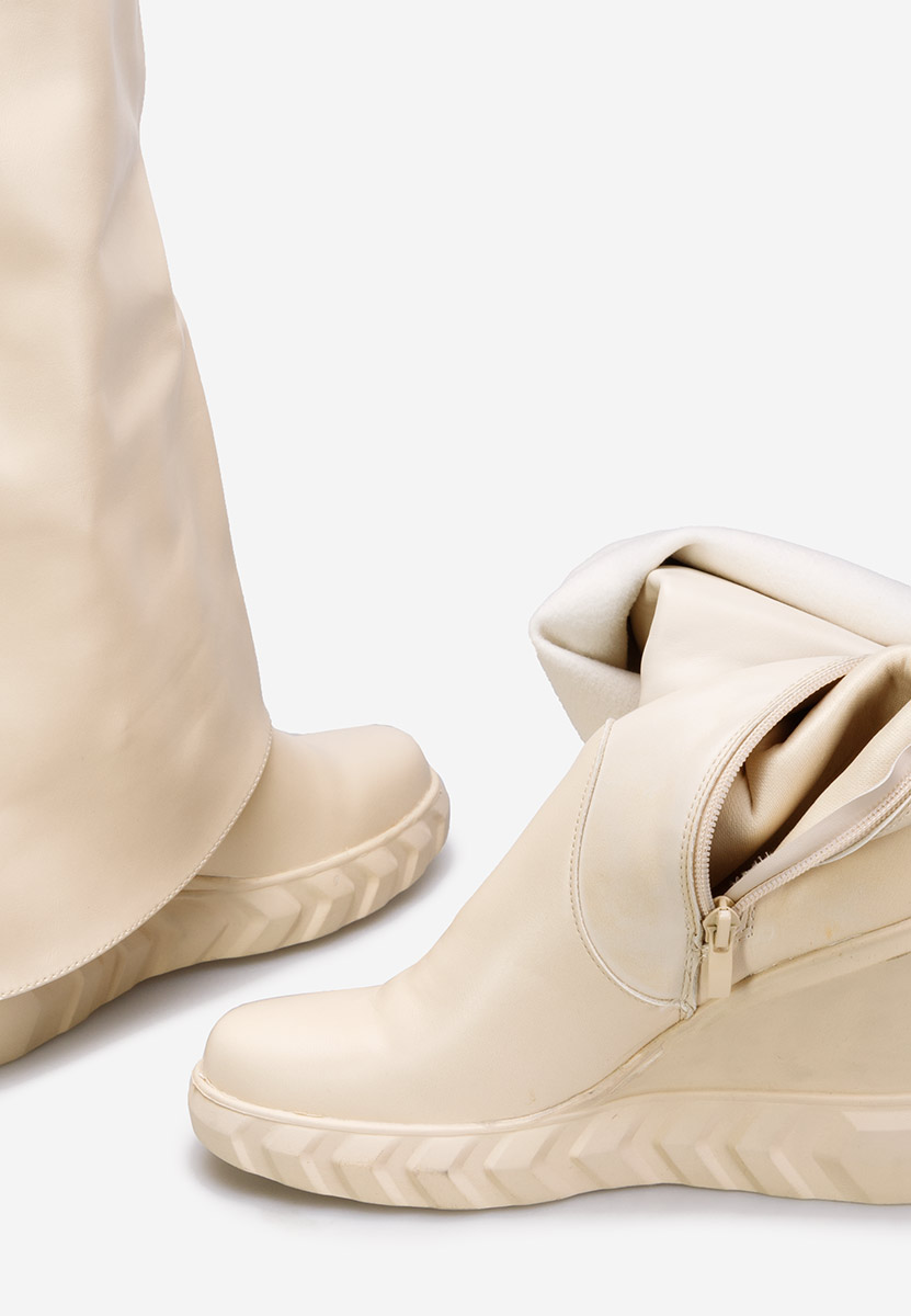 Stivali zeppa interna Beige Ipira