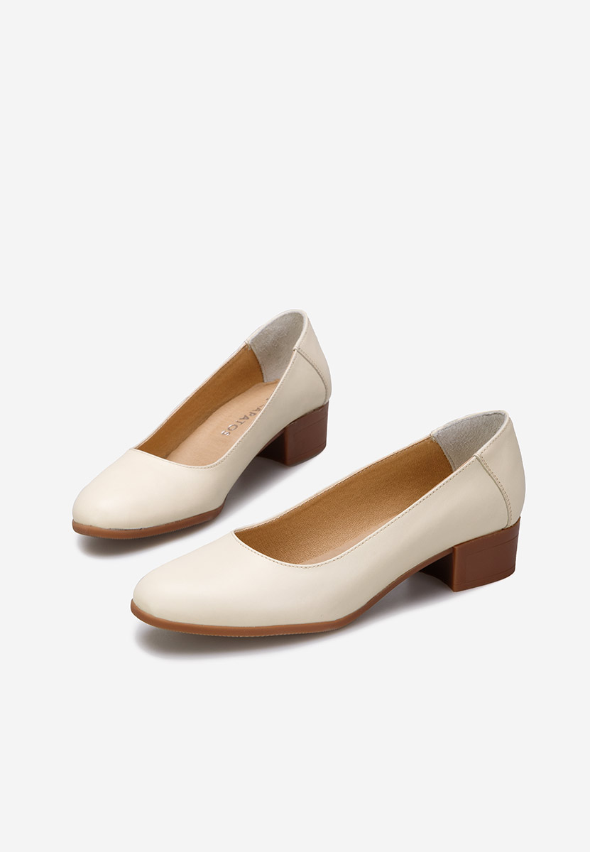 Décolleté pelle beige Montremy