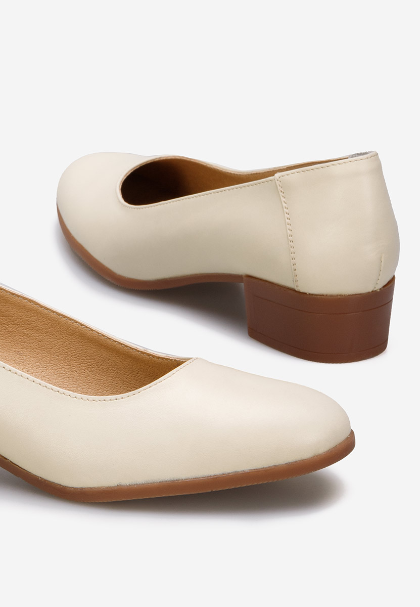 Décolleté pelle beige Montremy