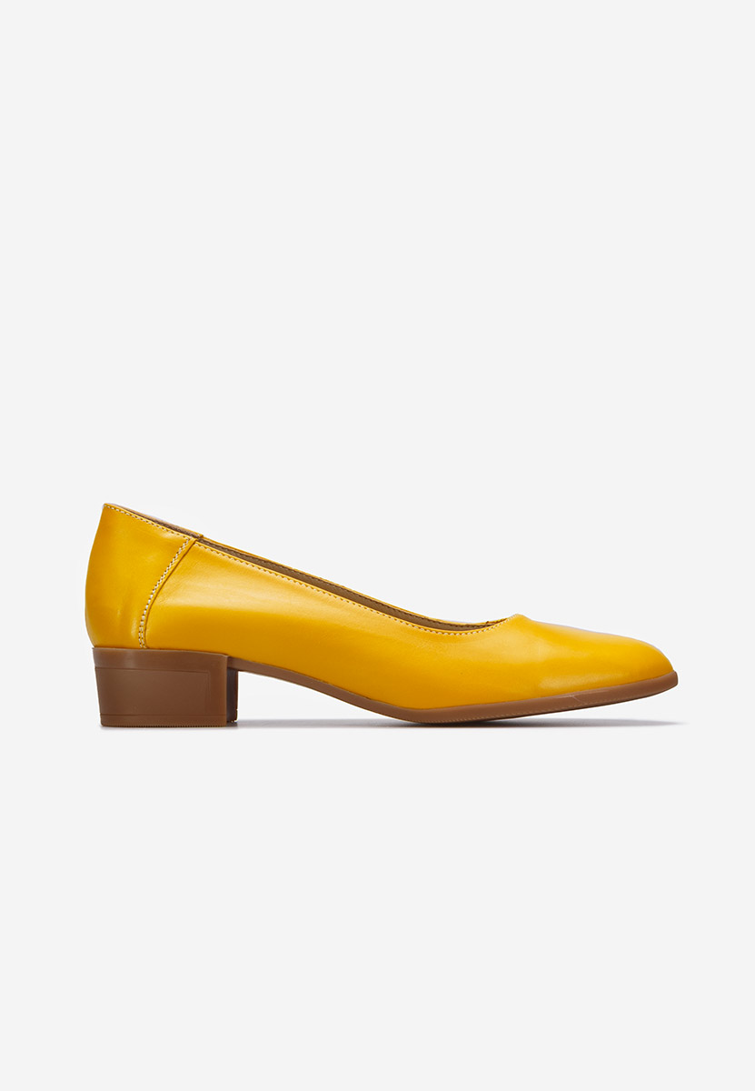 Décolleté pelle Montremy gialli