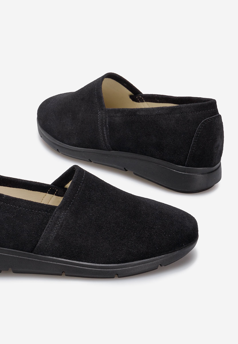 Scarpe basse donna pelle Guilena nero V2