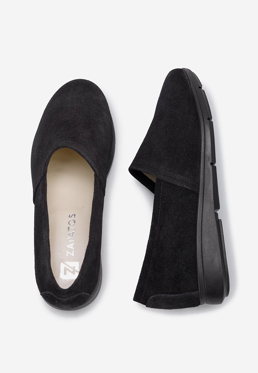 Scarpe basse donna pelle Guilena nero V2