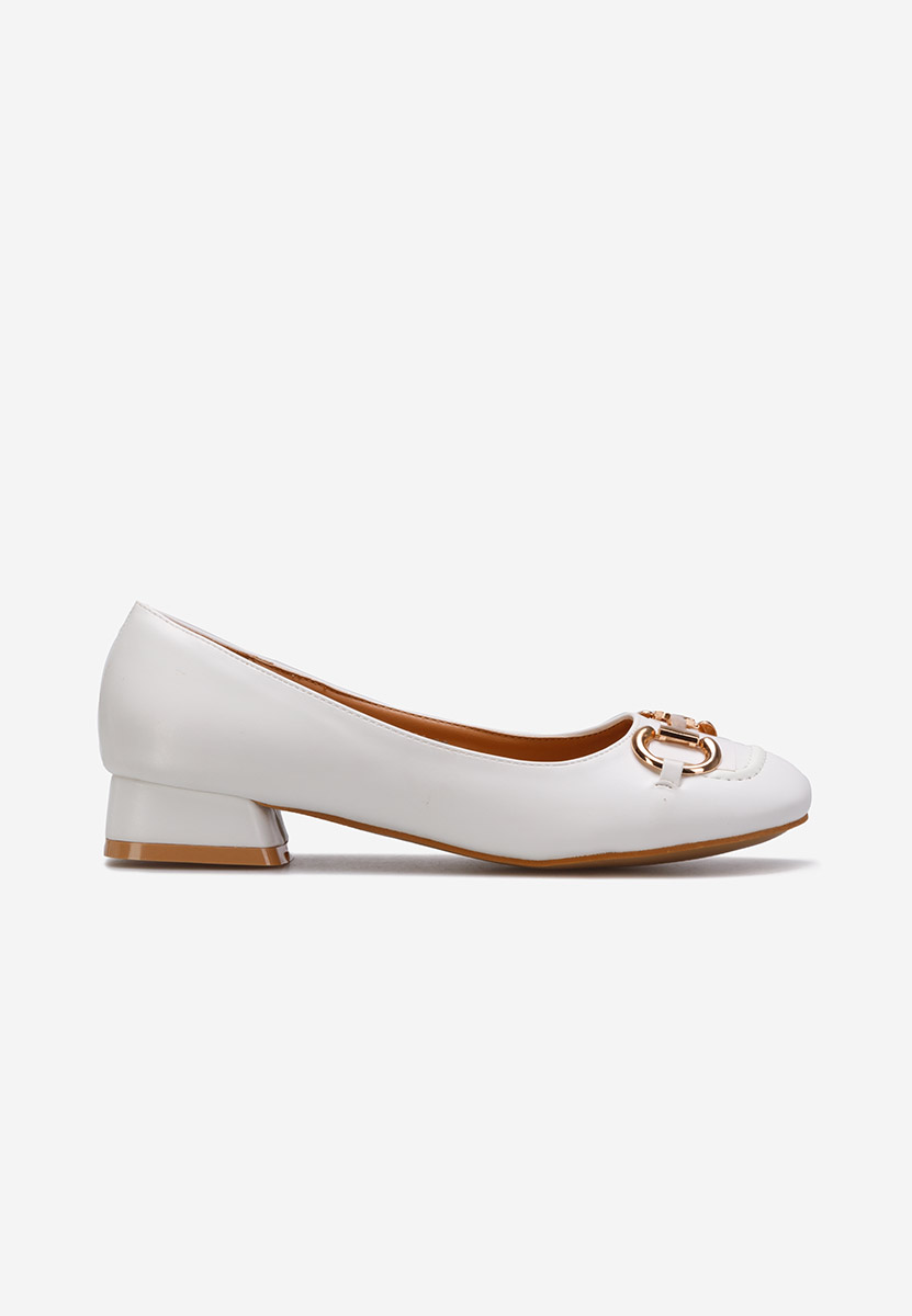 Décolleté tacco basso Escana bianchi