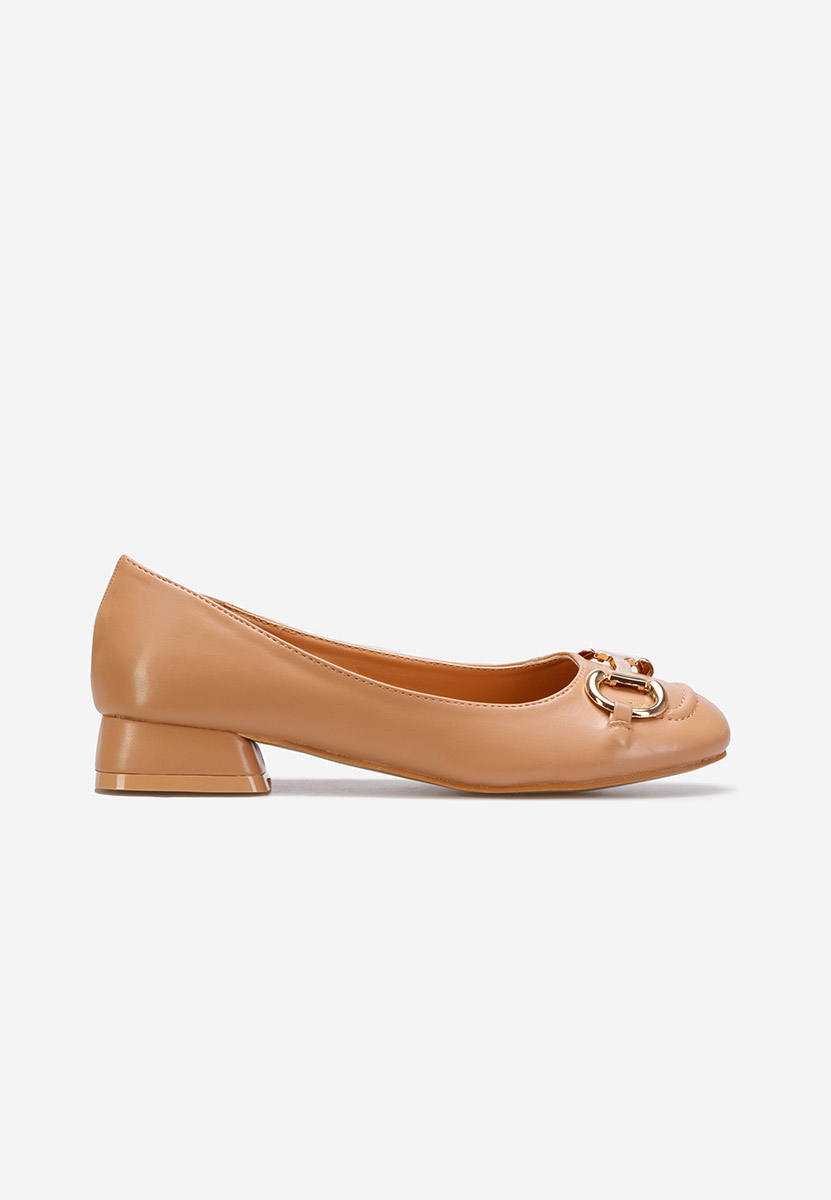 Décolleté tacco basso Escana camel