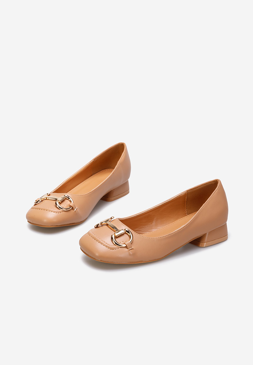 Décolleté tacco basso Escana camel