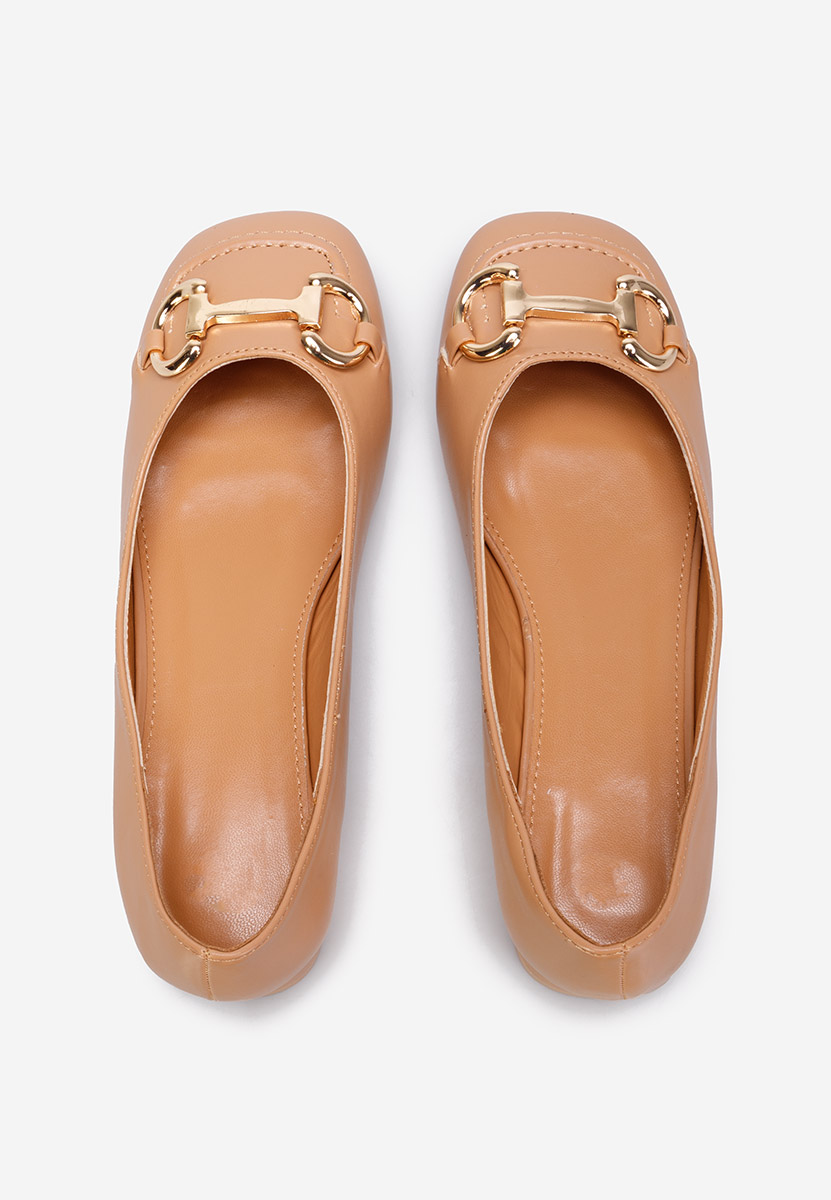Décolleté tacco basso Escana camel