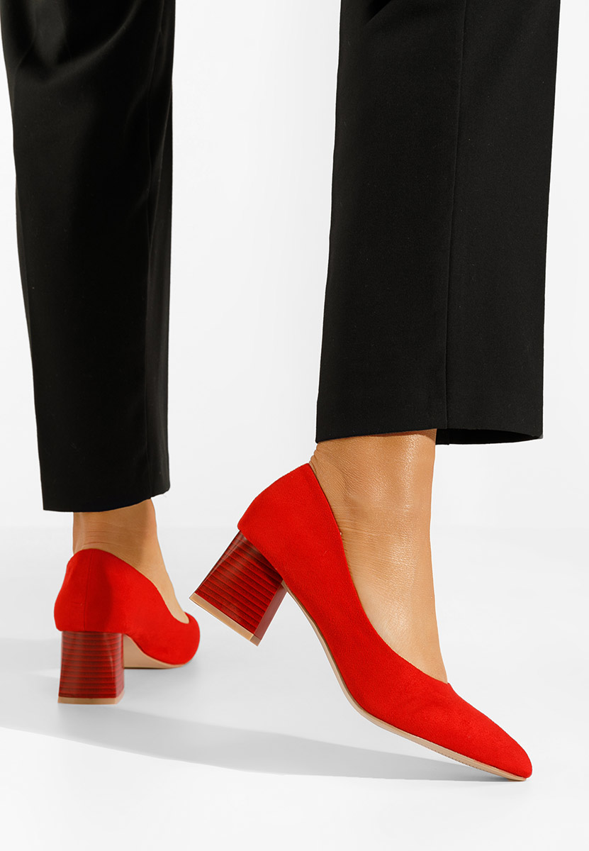 Décolleté tacco largo Salma Rosso