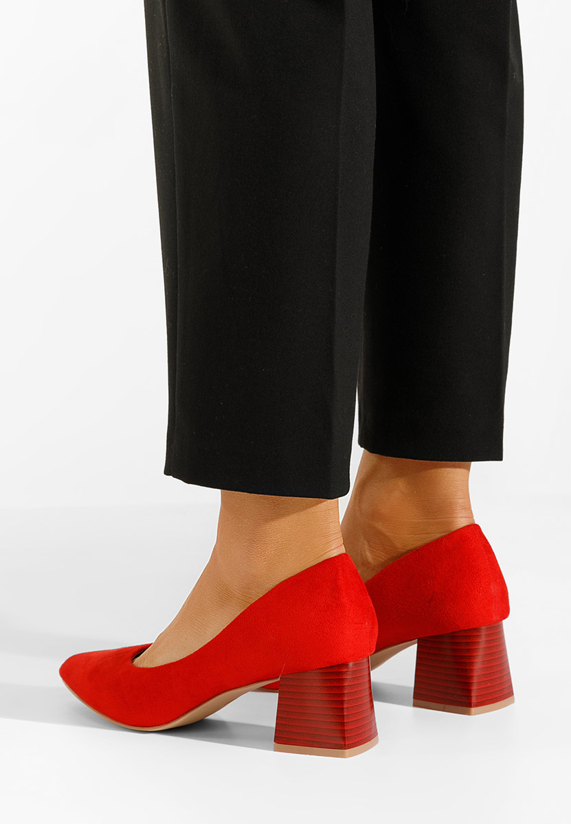 Décolleté tacco largo Salma Rosso