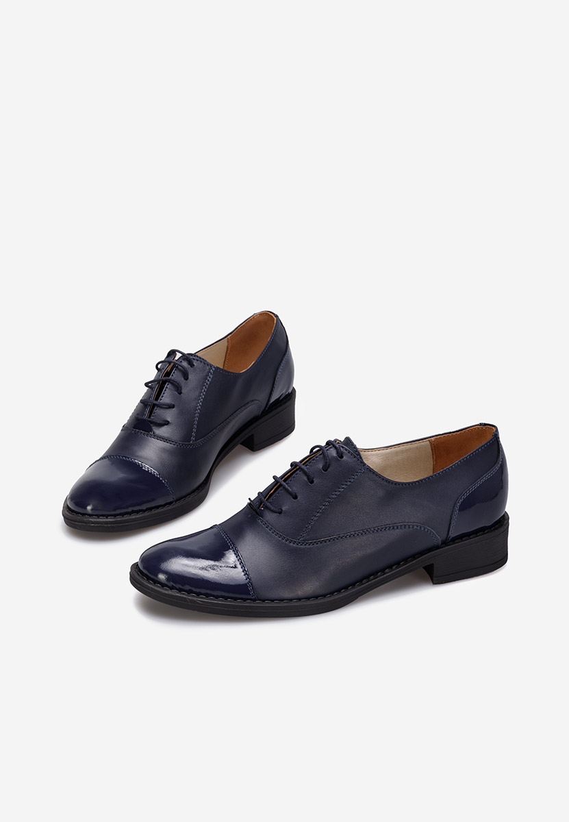 Scarpe oxford donna blu Genave V3