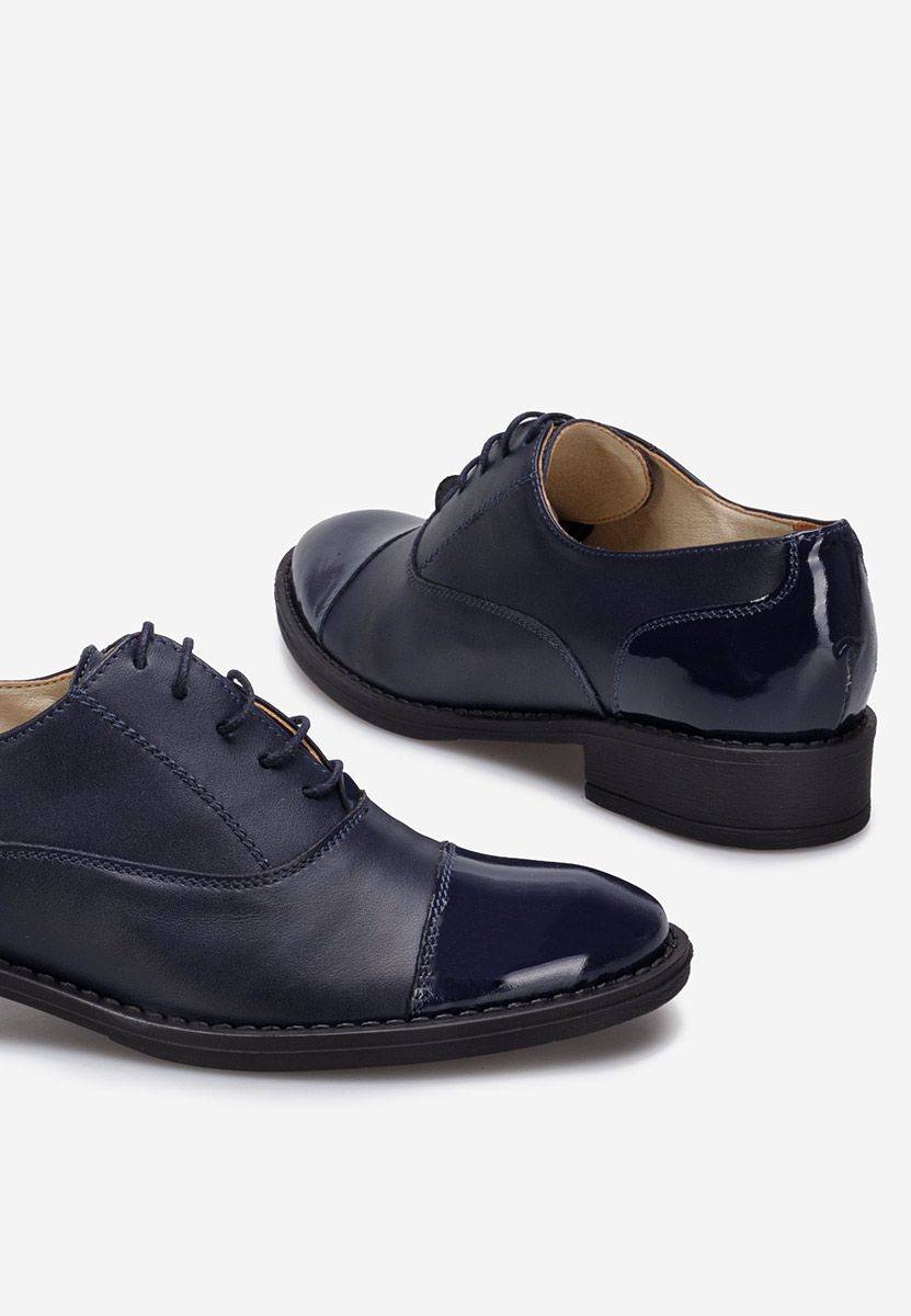 Scarpe oxford donna blu Genave V3