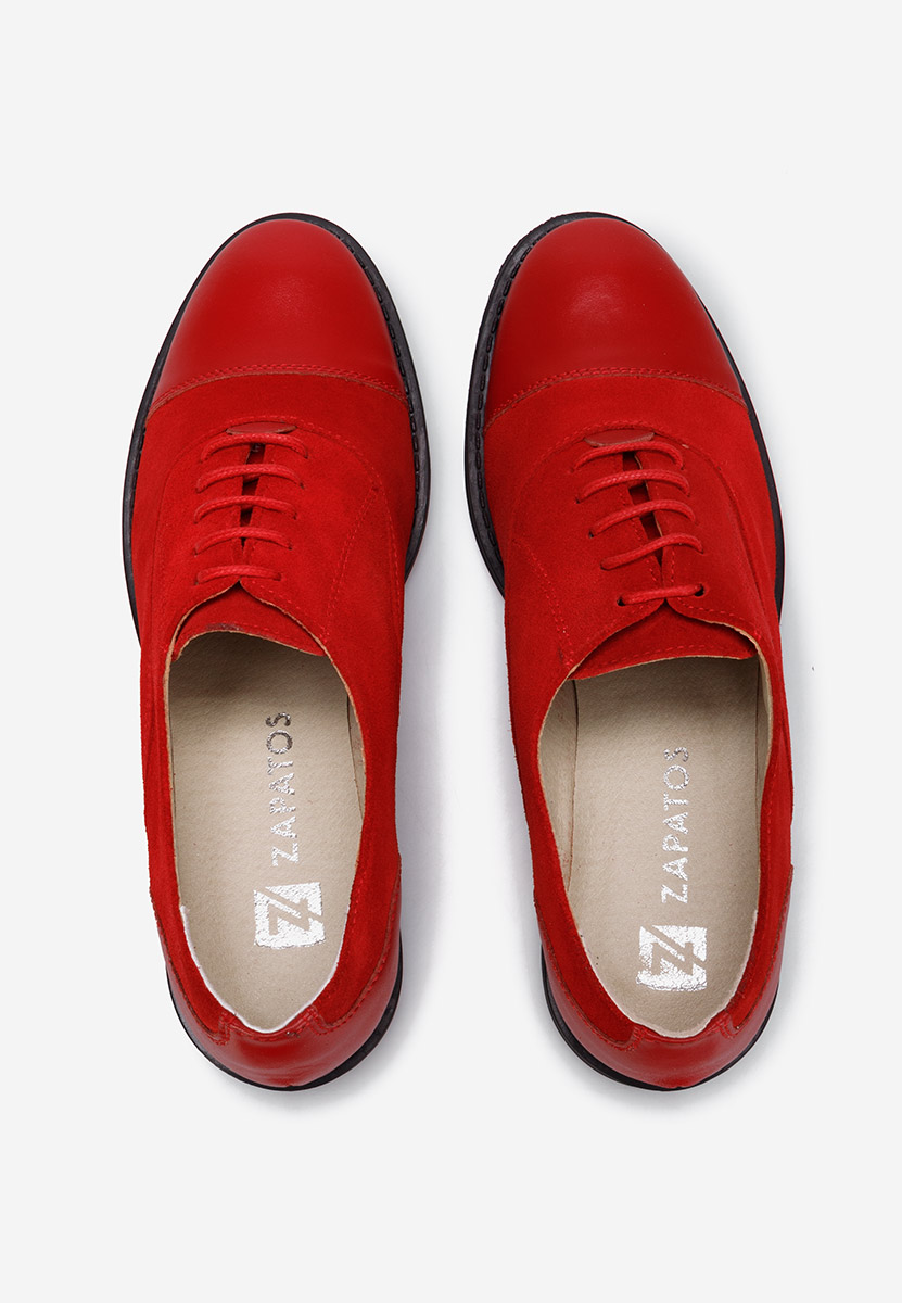 Scarpe oxford donna Genave rosso