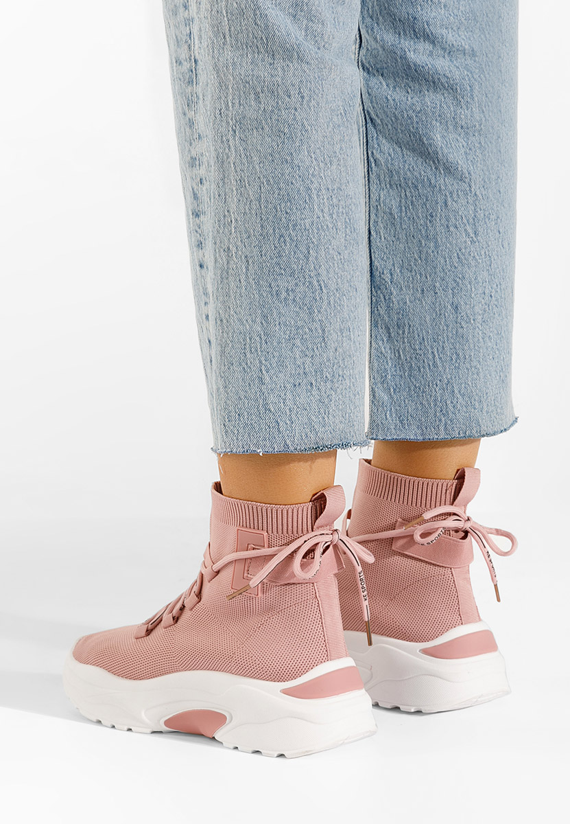 Sneakers donna alte rosa Loving