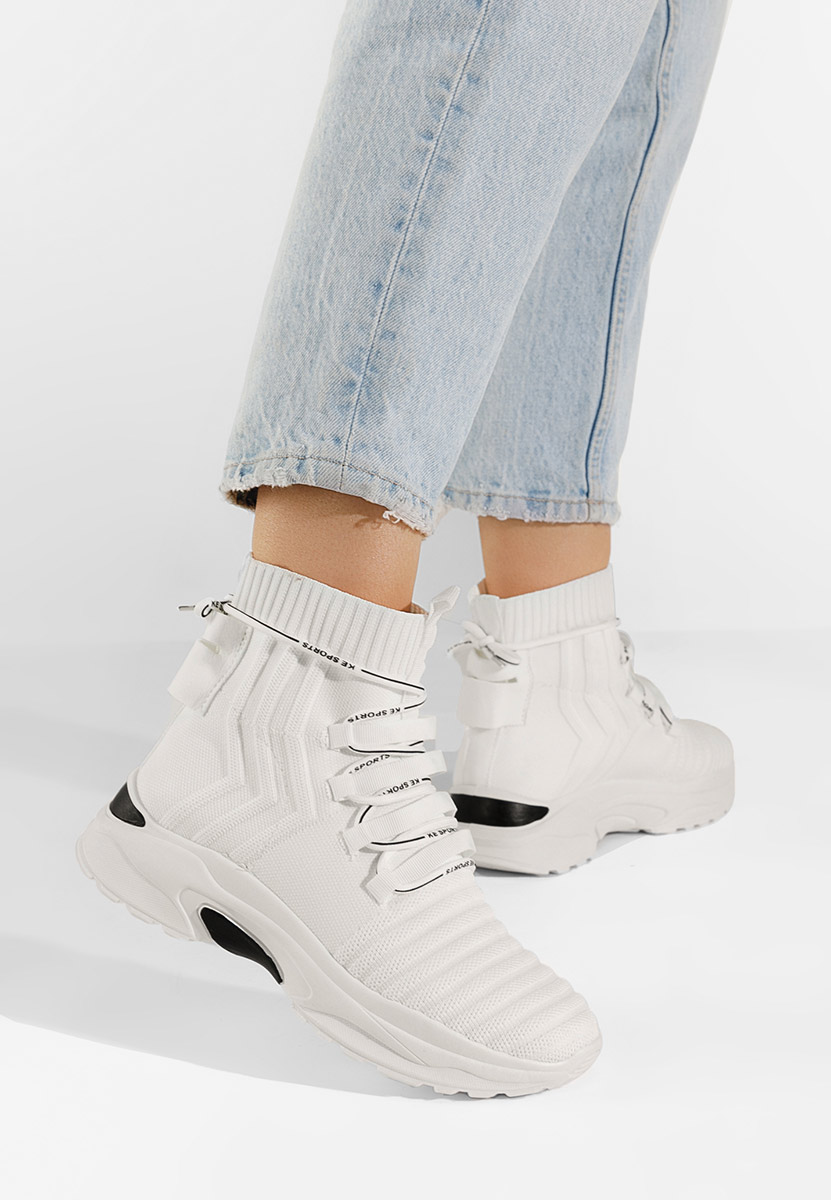 Sneakers donna alte tipo calzino bianchi Karrie