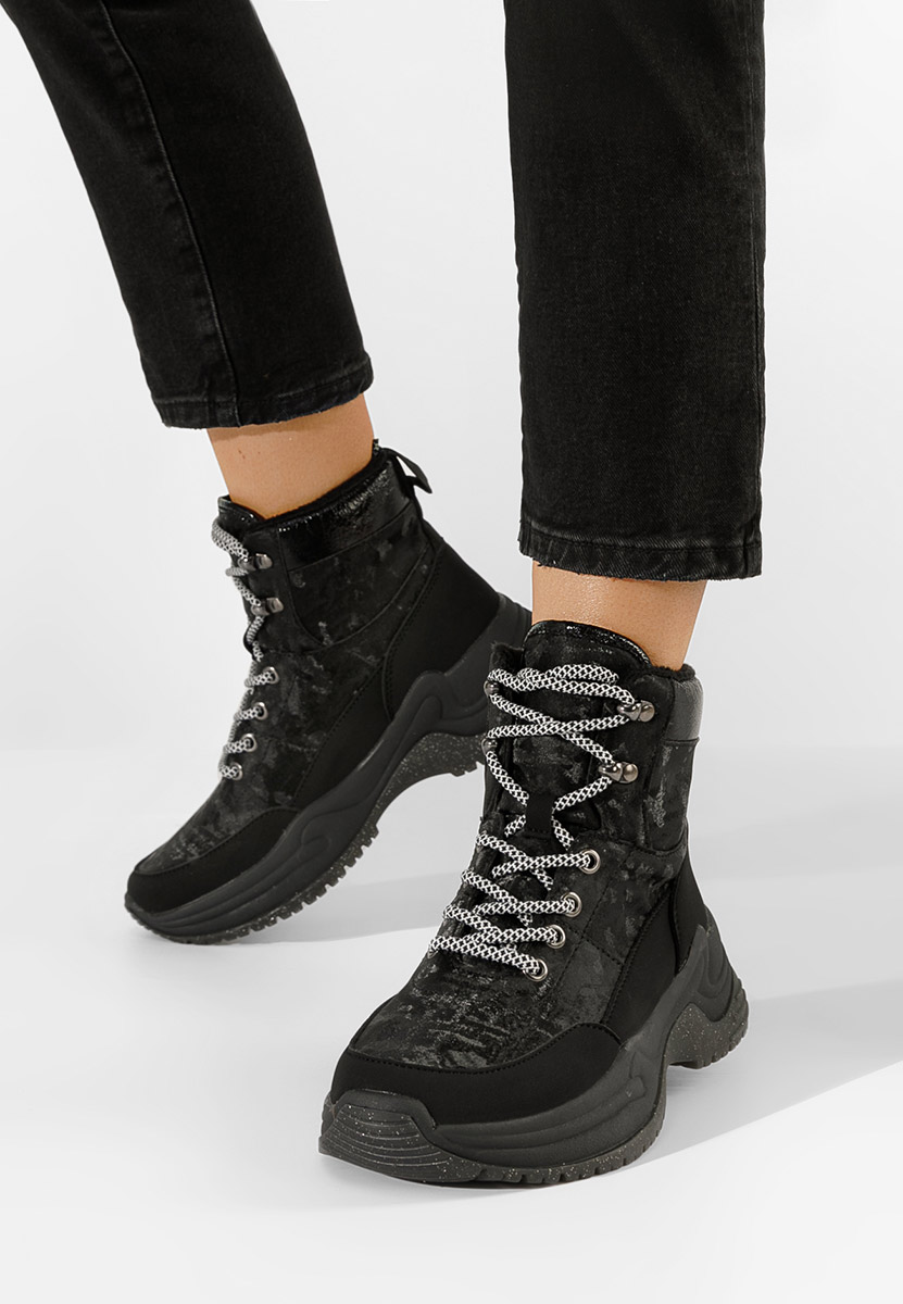 Sneakers donna alte Madeca nero