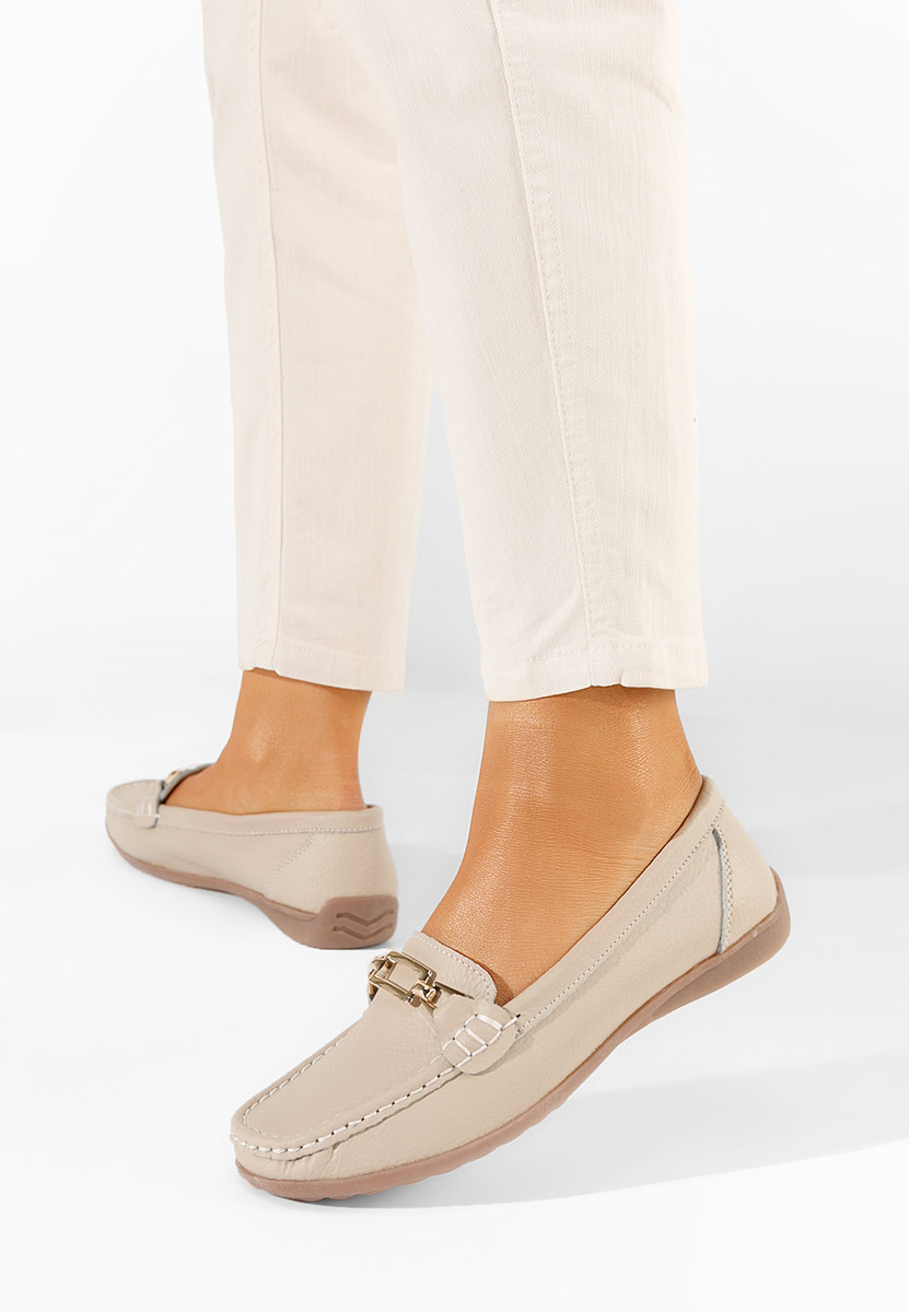 Mocassini donna pelle Celetina beige