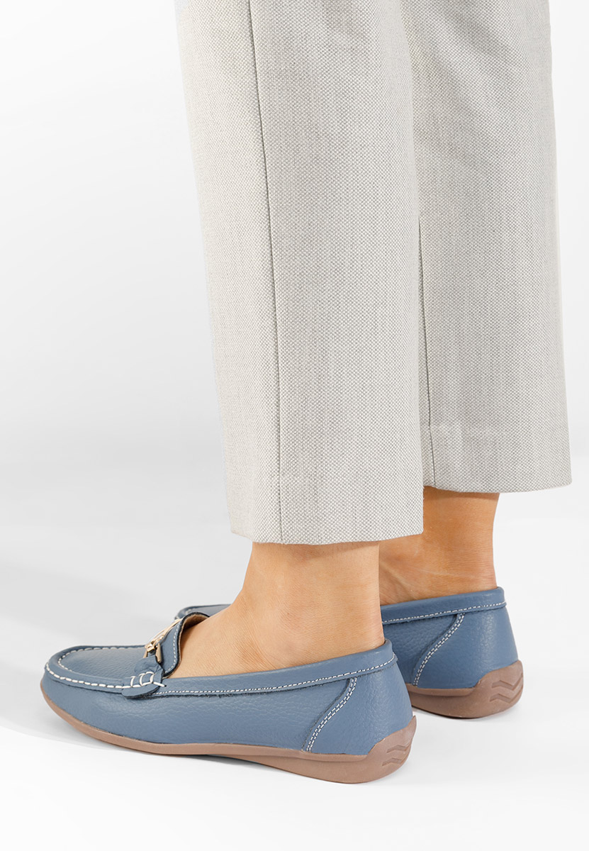 Mocassini donna pelle Celetina denim