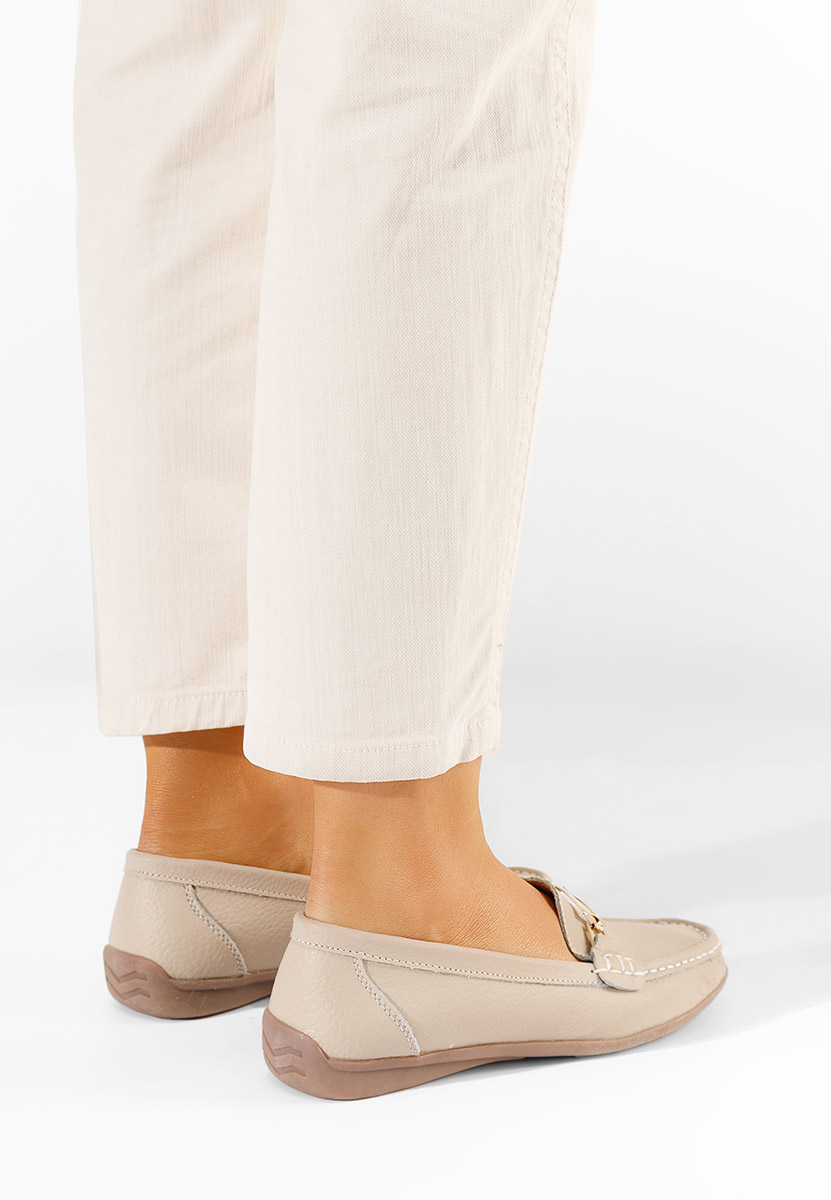Mocassini donna pelle Celetina beige