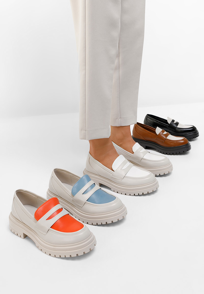 Mocassini con plateau Rylee beige V2