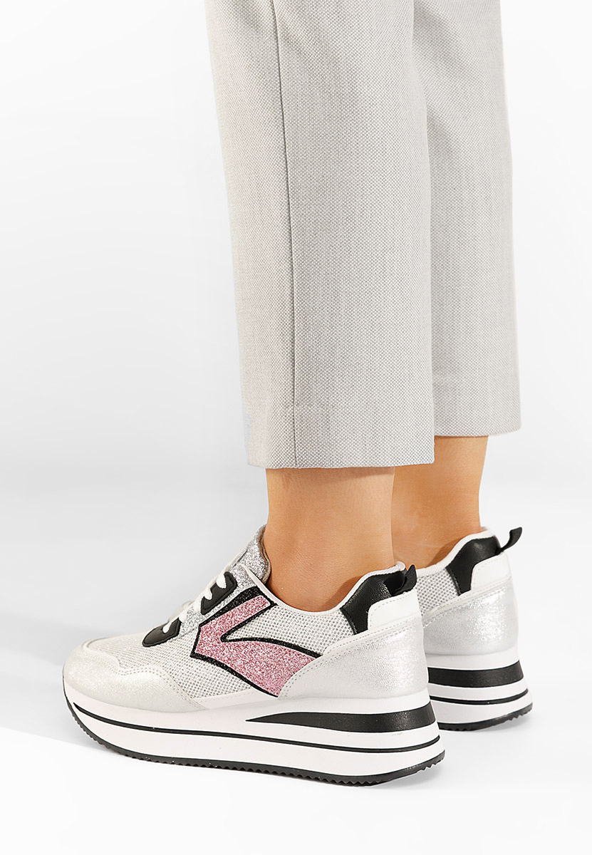 Sneakers con zeppa Tarika argento