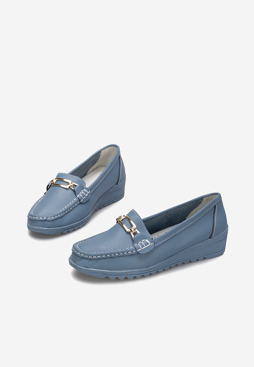 Mocassini donna pelle Fahima Blu