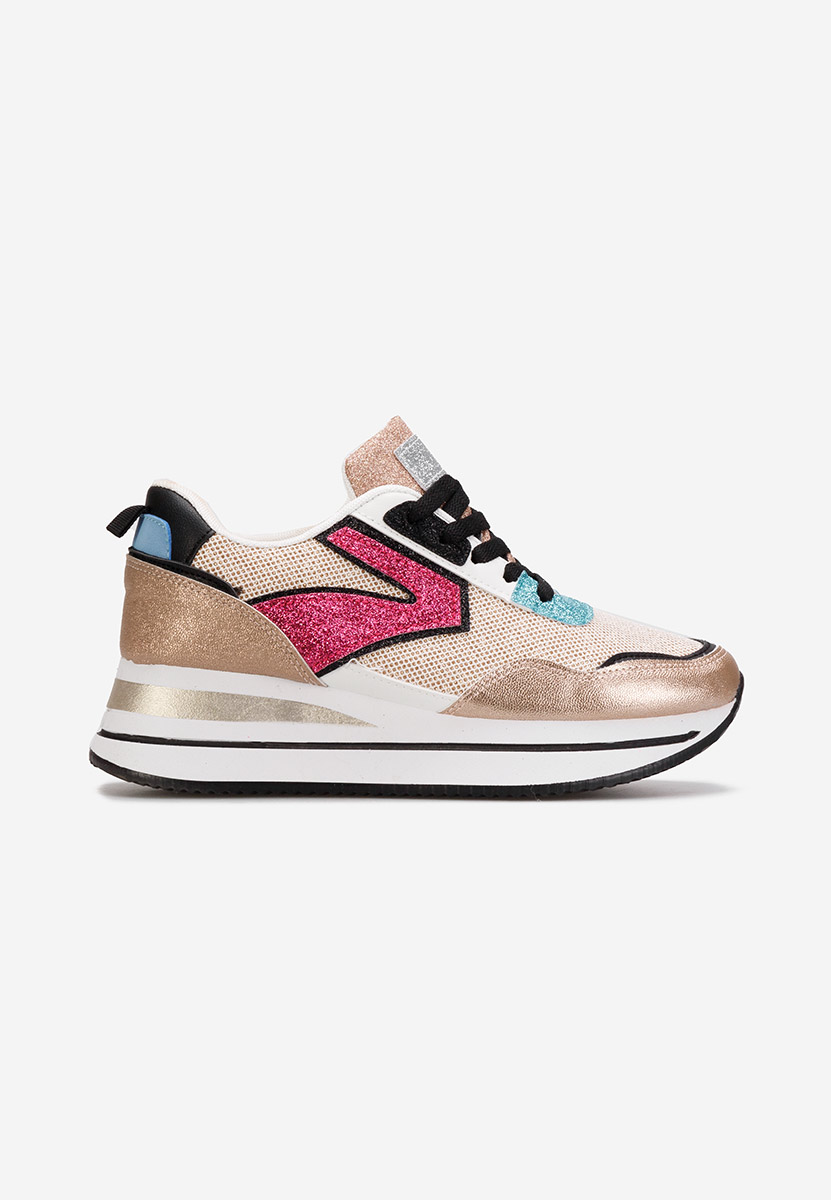 Sneakers con plateau Tarika champagne