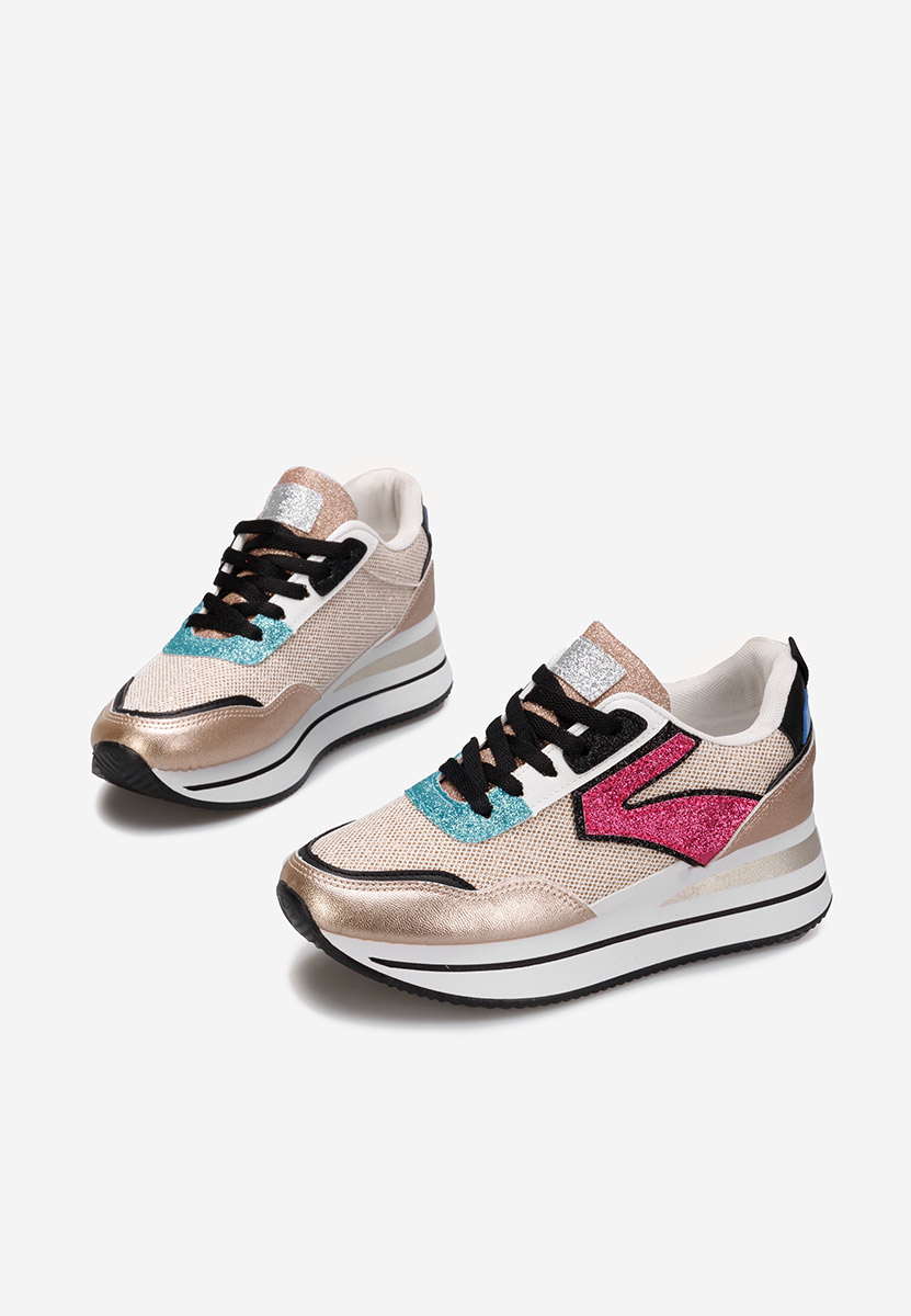 Sneakers con plateau Tarika champagne