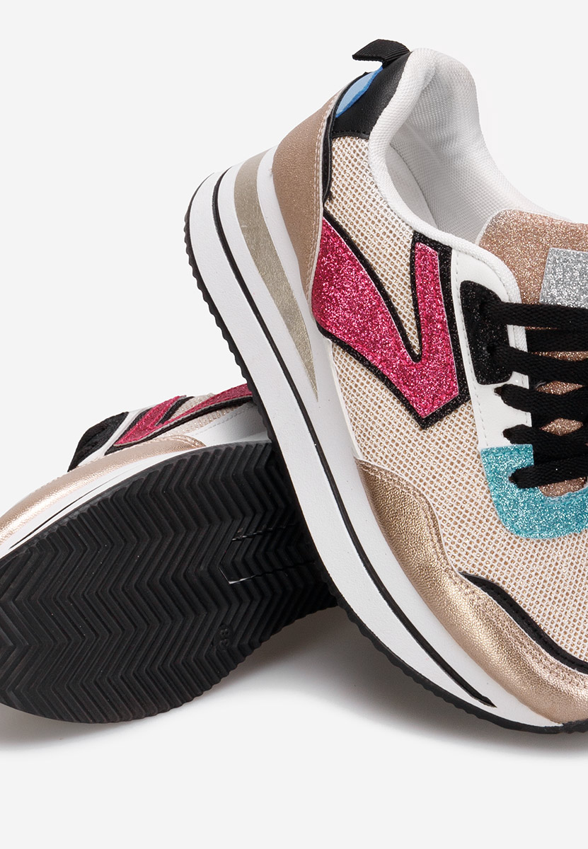 Sneakers con plateau Tarika champagne