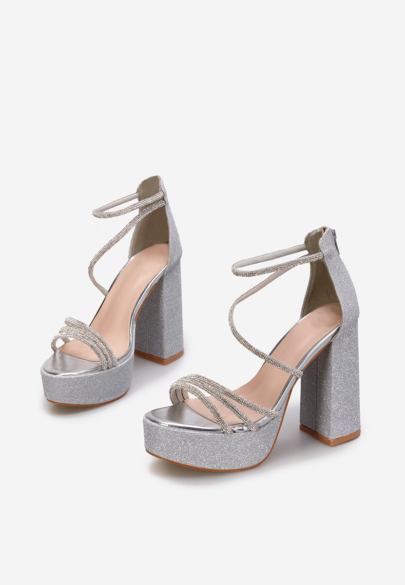 Sandali tacco alto Casilda argento