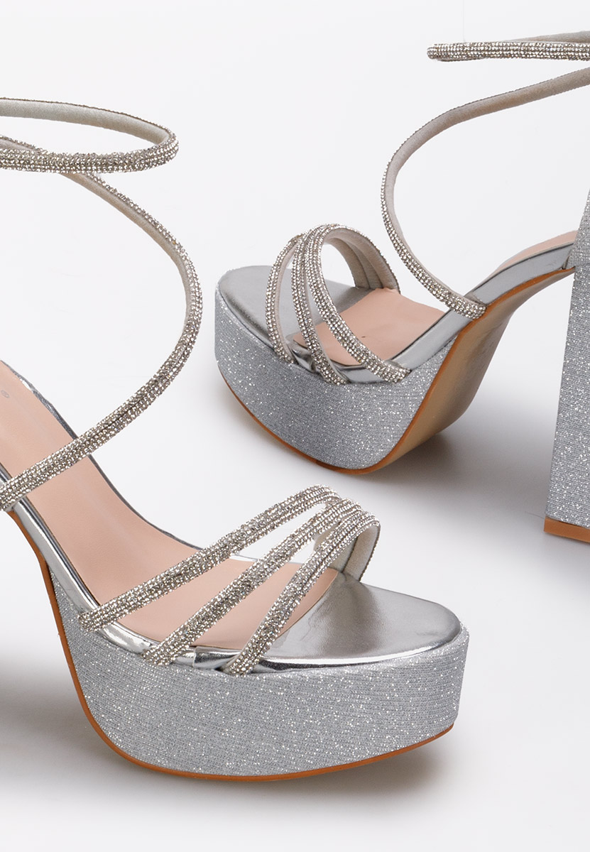 Sandali tacco alto Casilda argento