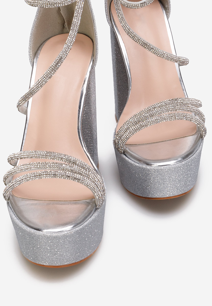 Sandali tacco alto Casilda argento