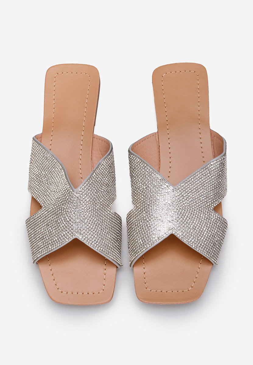 Ciabatte eleganti Reya argento