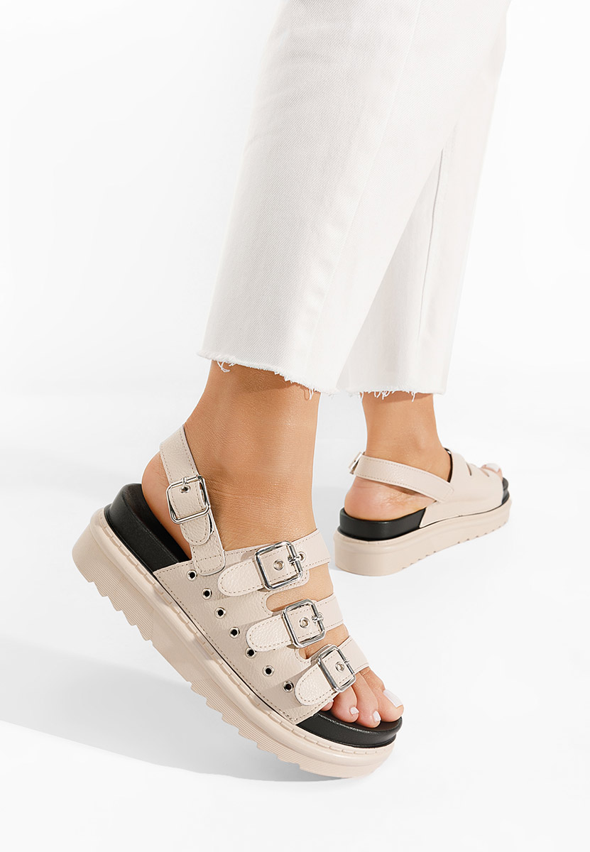 Sandali platform Edena beige