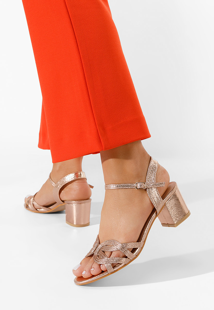 Sandali con tacco largo Myla champagne