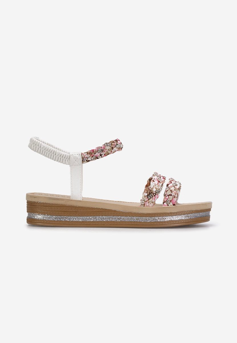 Sandali con plateau Moniela bianchi