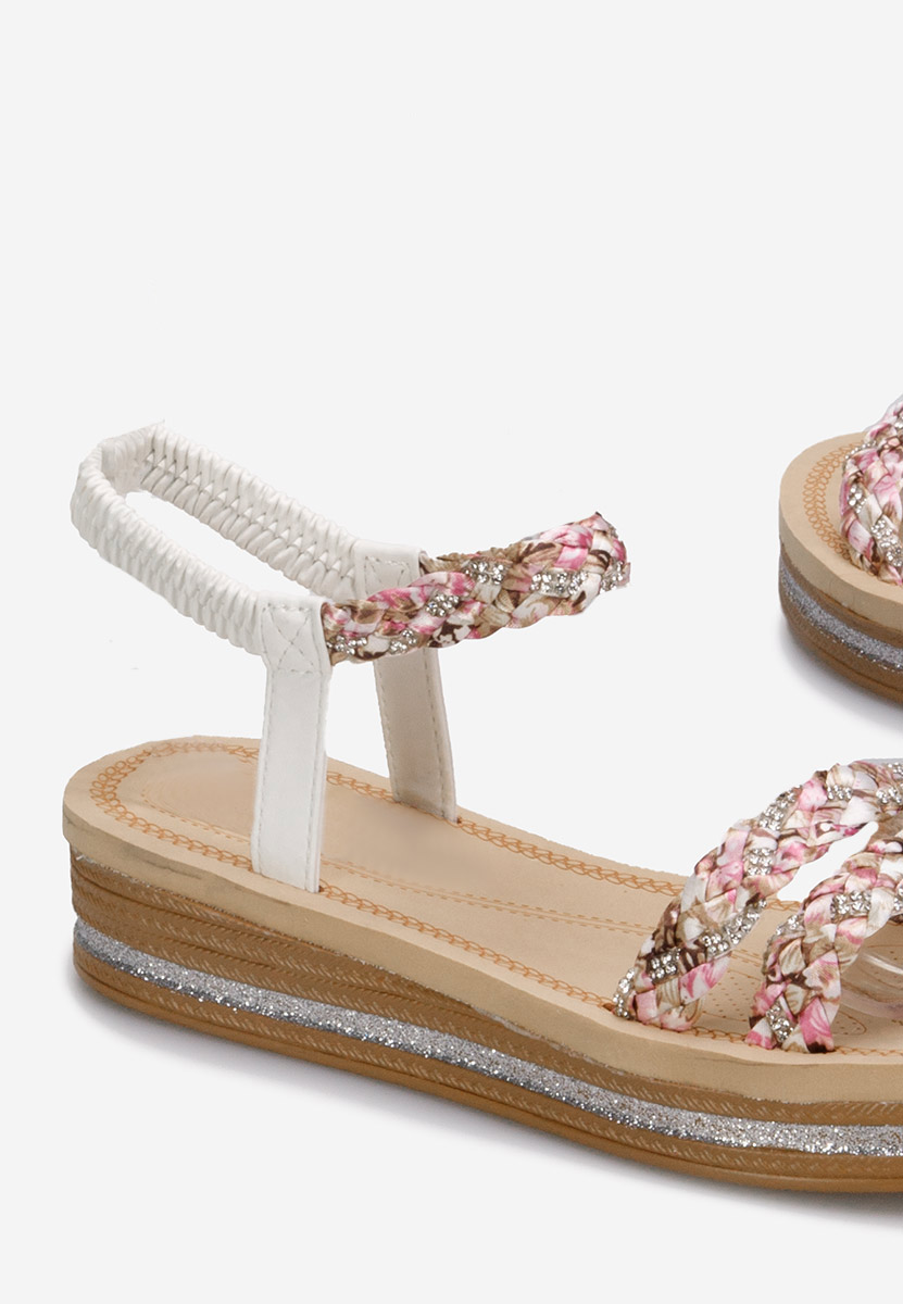 Sandali con plateau Moniela bianchi