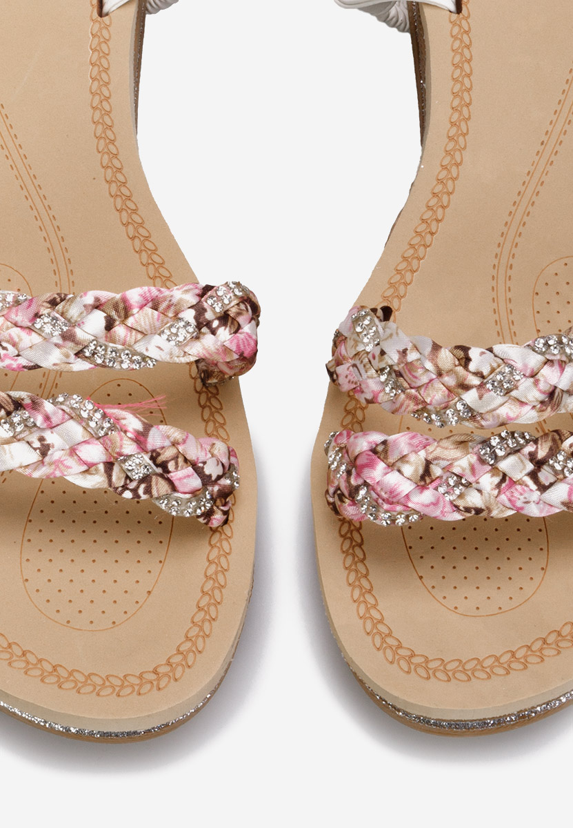 Sandali con plateau Moniela bianchi