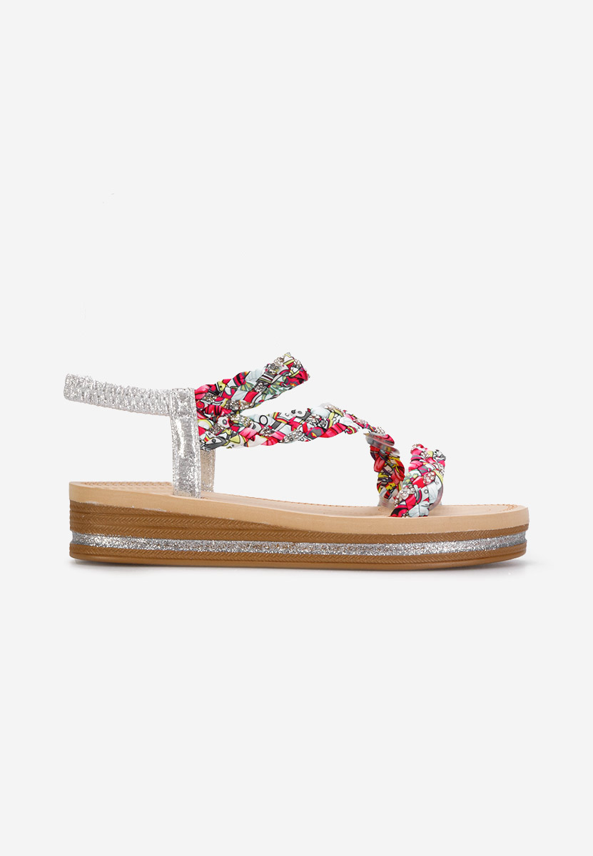 Sandali con plateau Moniela argento V2