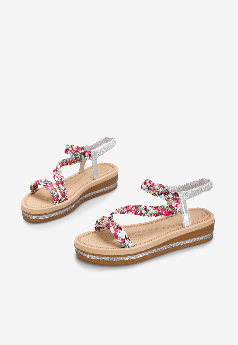 Sandali con plateau Moniela argento V2