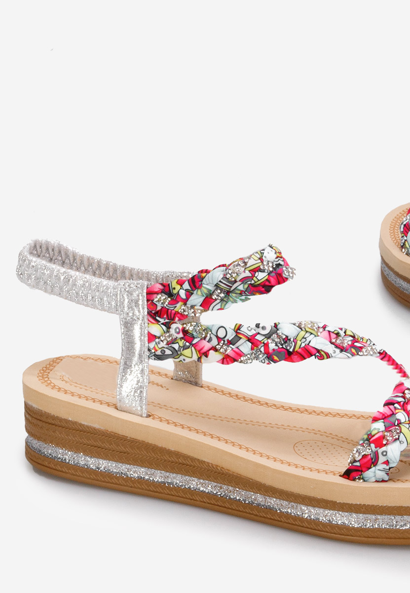 Sandali con plateau Moniela argento V2