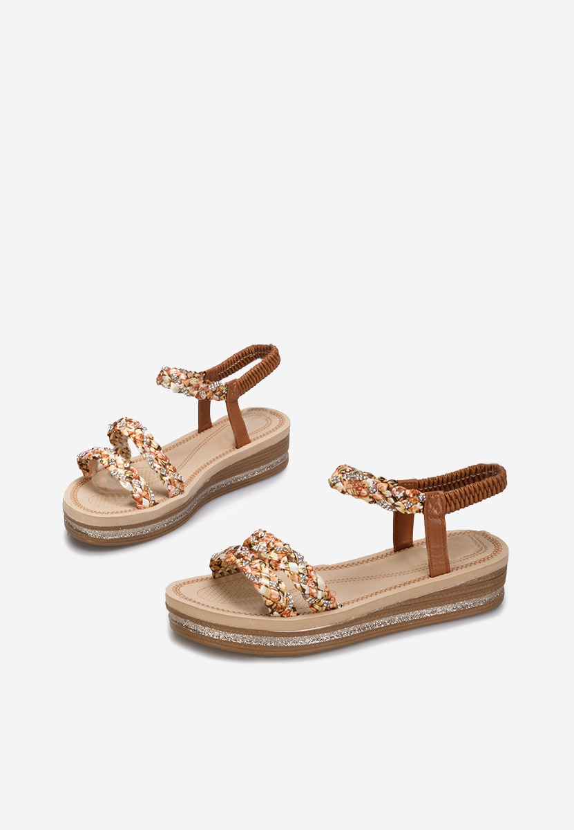 Sandali con plateau Moniela camel