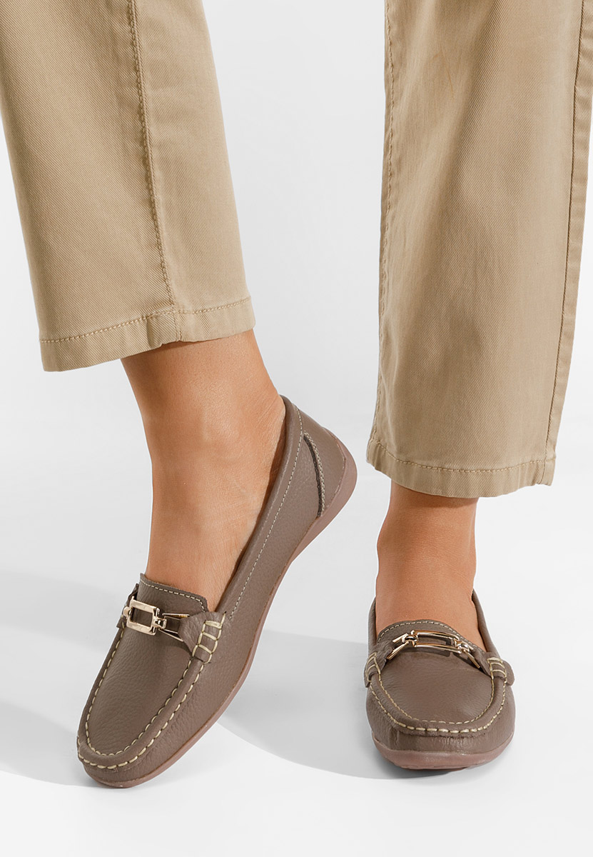 Mocassini pelle Celetina cachi