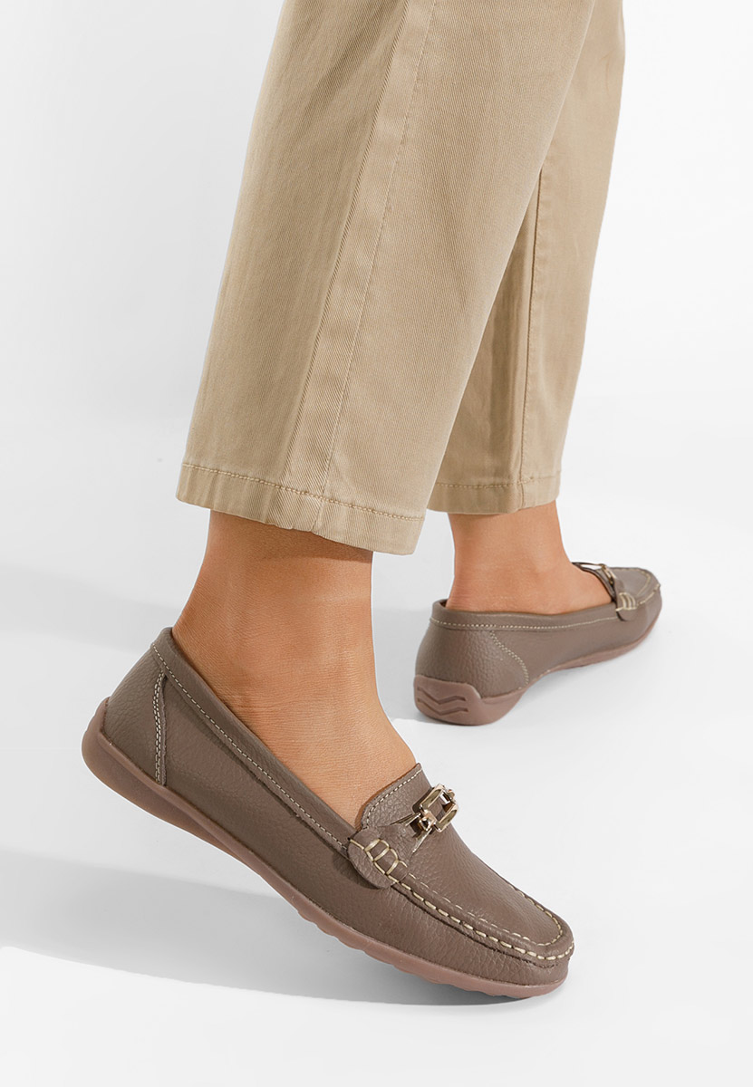 Mocassini pelle Celetina cachi