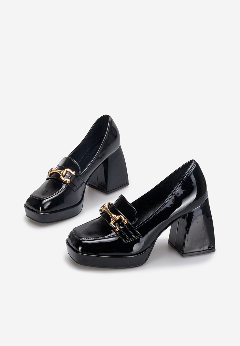 Décolleté in vernice nero Ina V2