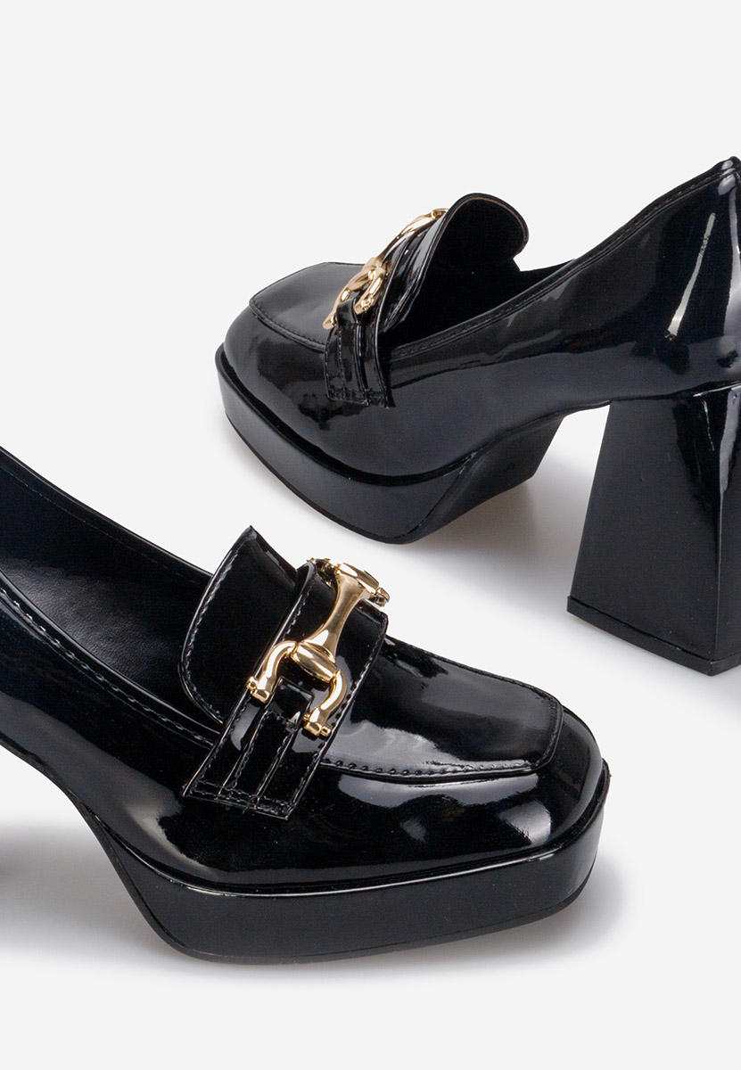 Décolleté in vernice nero Ina V2