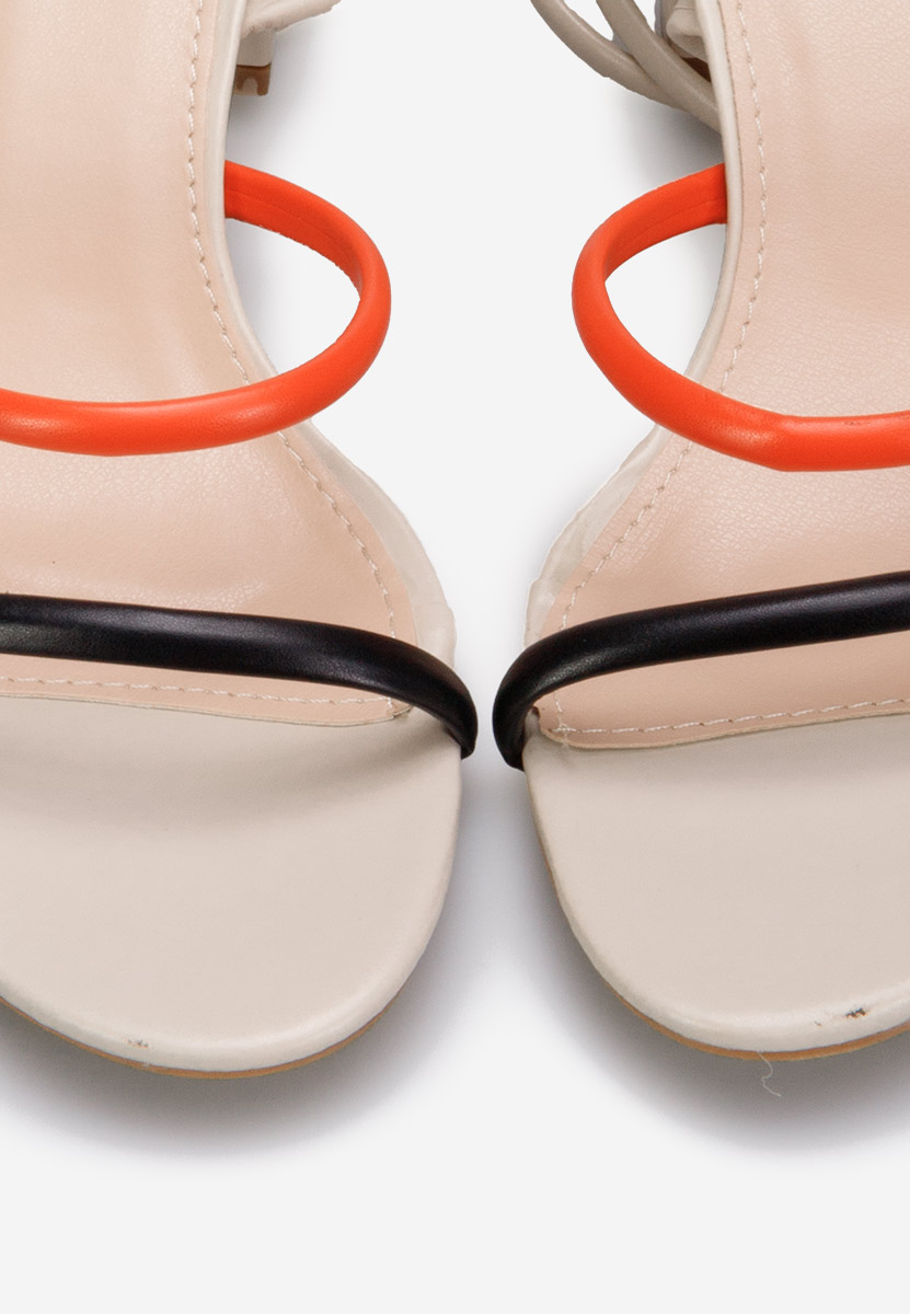 Sandali con tacco largo Jimera beige