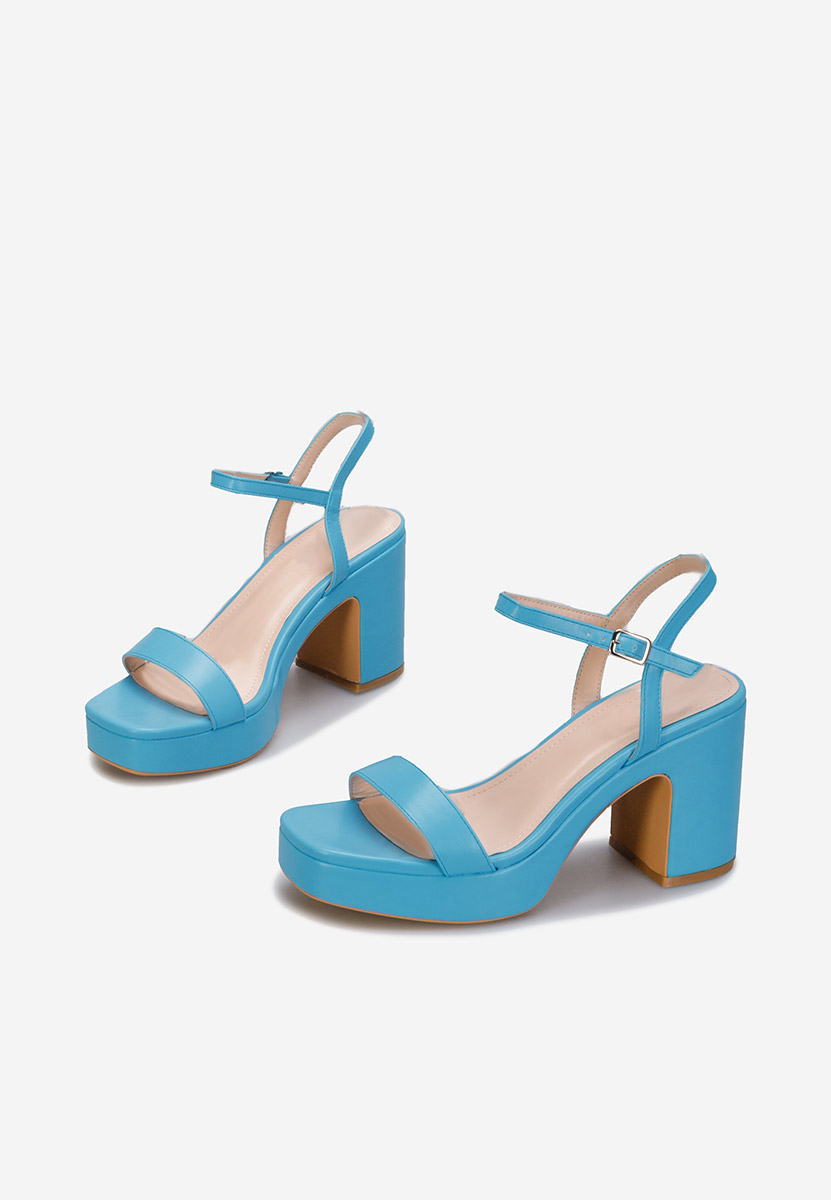 Sandali con tacco largo Salsama Blu